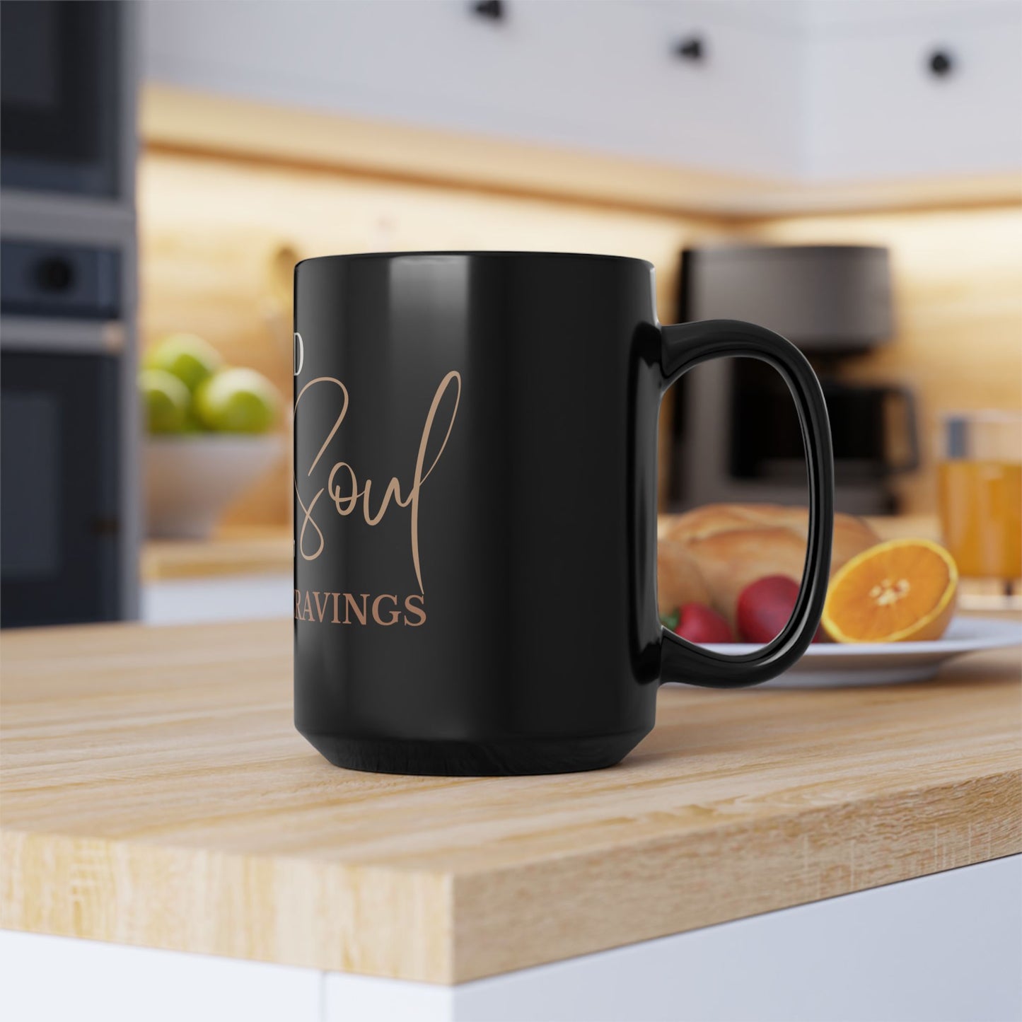 Wild Boho Soul with Caffeine Cravings – Black Ceramic Mug
