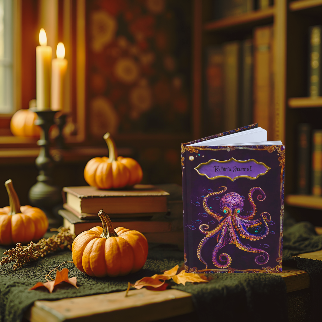 Beaded Look Octopus – Hardcover Journal