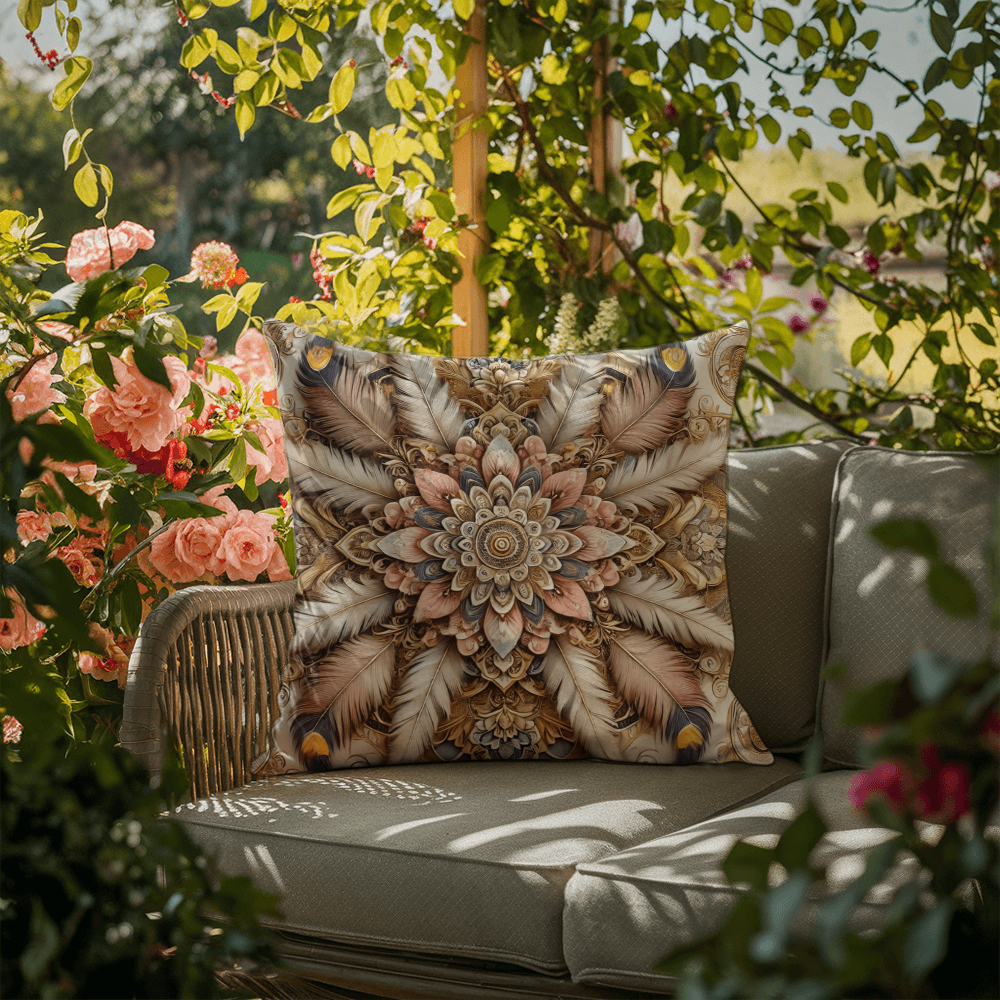 Industrial Boho Dreamcatcher – Outdoor Pillow
