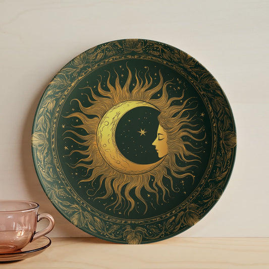 Celestial Embrace – Lunar Sun Goddess Plate (10")