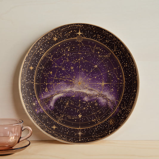 Celestial Compass – Golden Star Chart Decorative Plate (10")