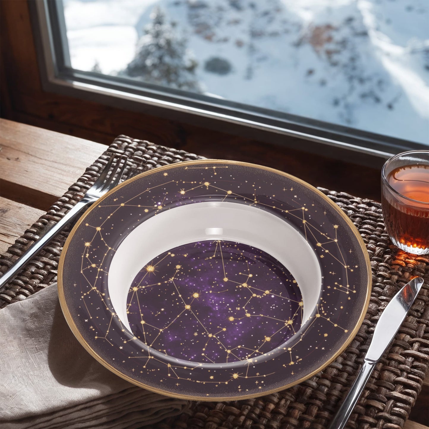 Sacred Circles Decorative Bowl – Star Map Celestial Constellation Design