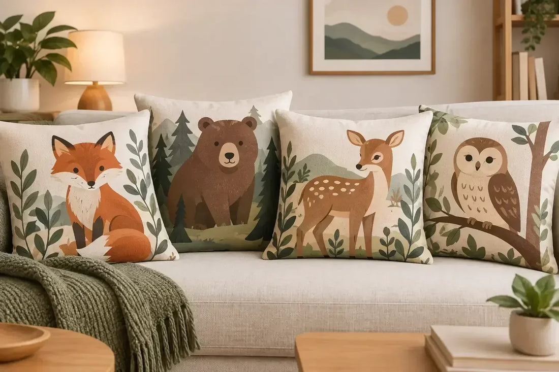Woodland Animal Decorative Pillows That Tell a Story