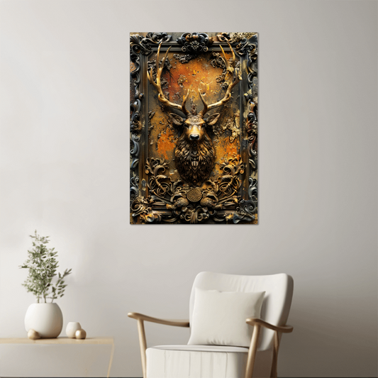 🦌 Caelthorn | Stag Spirit Metal Wall Art