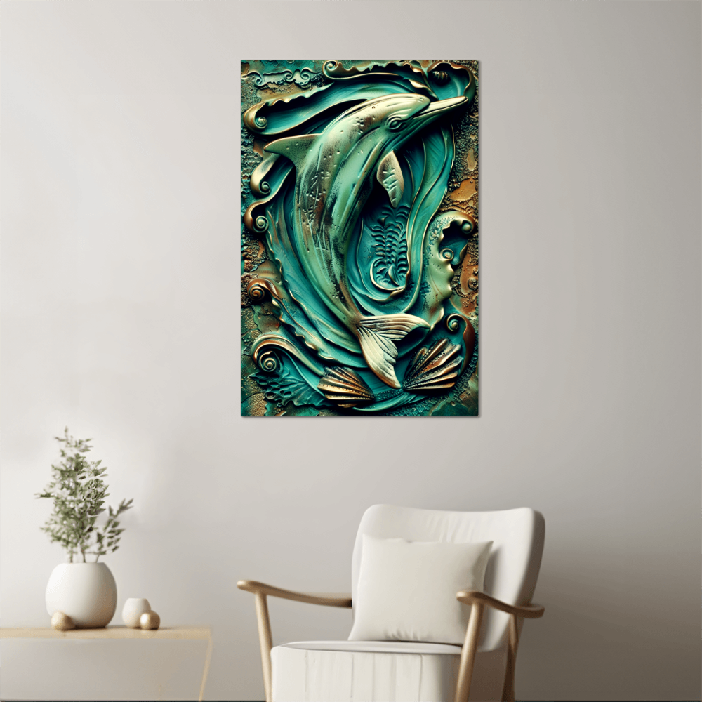 🐬 Caelumi | Dolphin Spirit Metal Wall Art