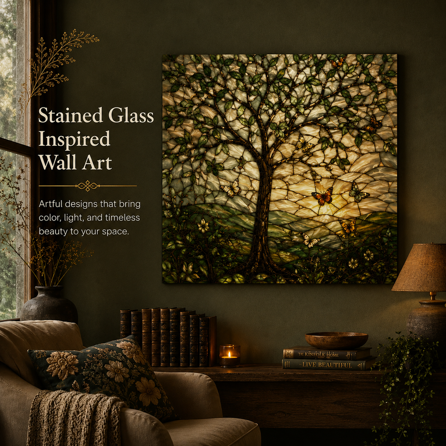 ✨ Stained Glass Inspired Wall Art