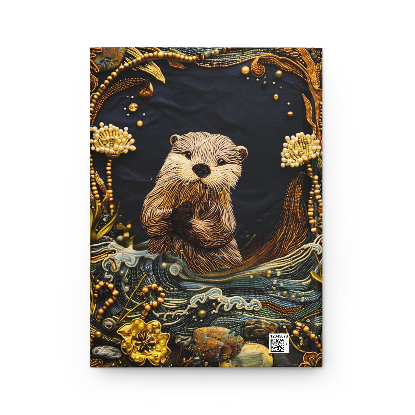 Beaded Look River Otter – Hardcover Journal