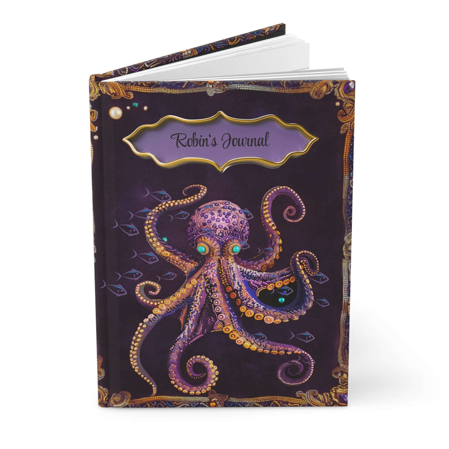 Beaded Look Octopus Journal – Mystical Ocean-Inspired Notebook Gift