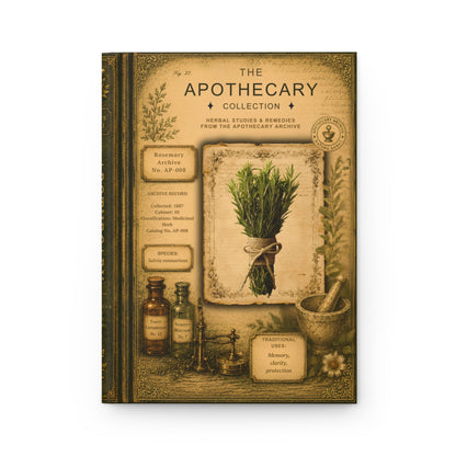 Rosemary Journal, Personalized Herbal Journal, Apothecary Notebook, Botanical Writing Journal, Dark Academia Gift