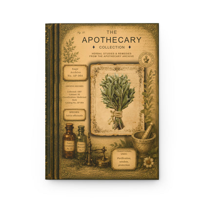 Sage Journal, Personalized Herbal Journal, Apothecary Notebook, Botanical Writing Journal, Dark Academia Gift