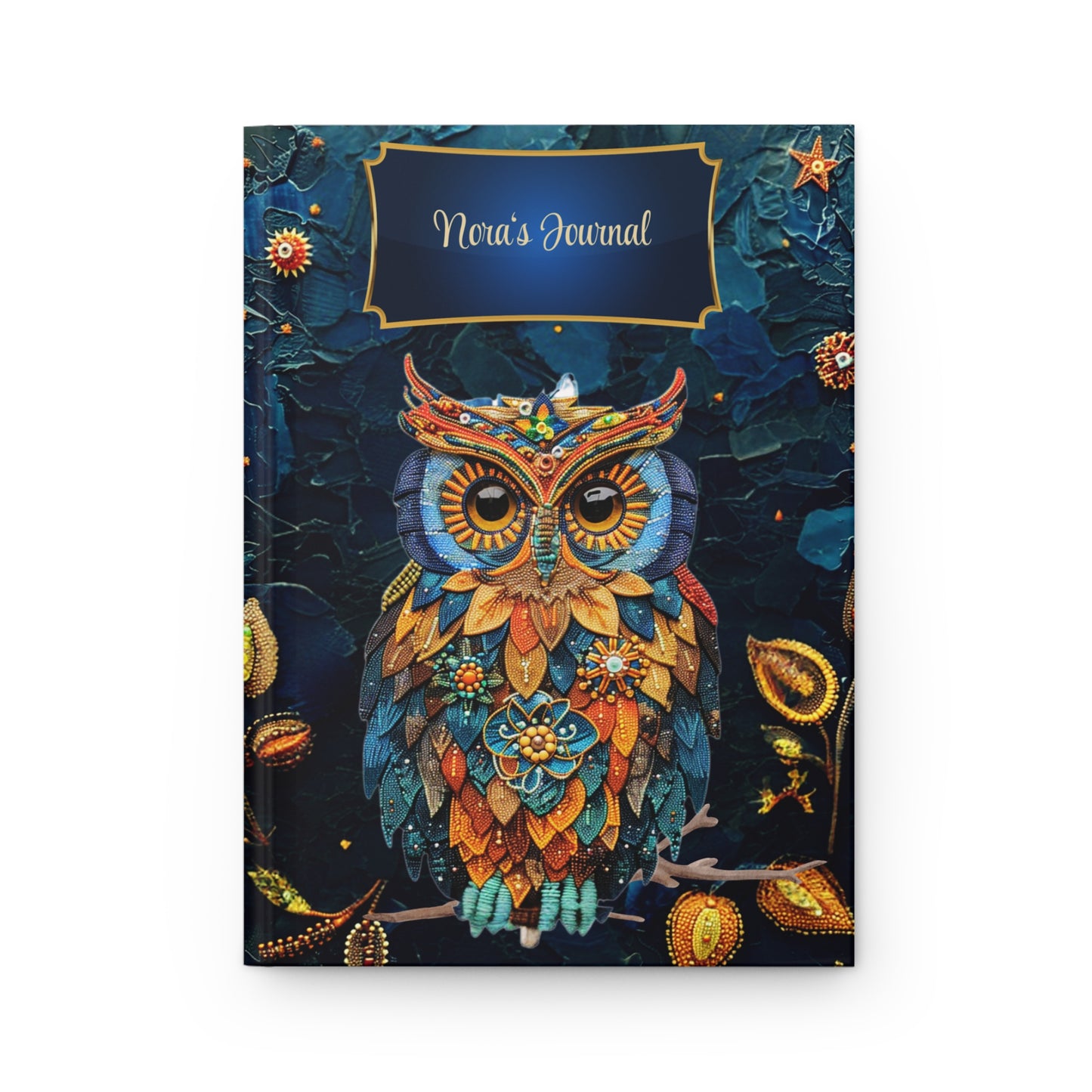 Beaded Look Owl Journal – Whimsical Nature-Inspired Writing Gift