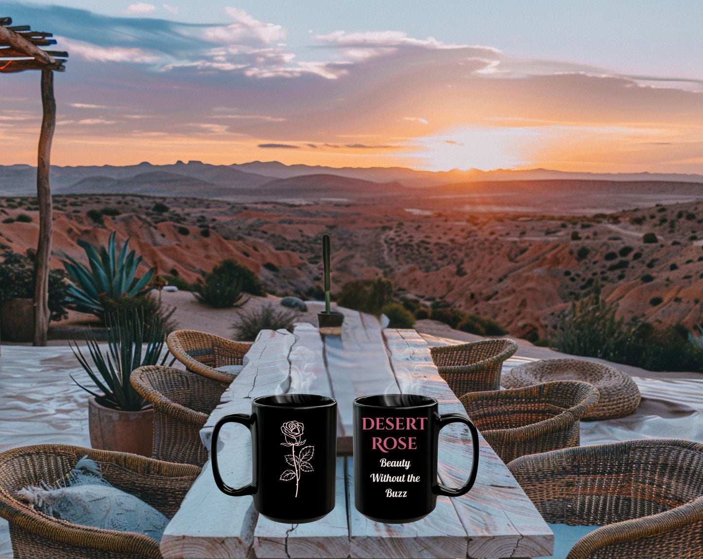 Desert Rose Decaf Coffee Mug – Beauty Without the Buzz - 11oz & 15oz