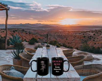 Desert Rose Decaf Coffee Mug – Beauty Without the Buzz - 11oz & 15oz