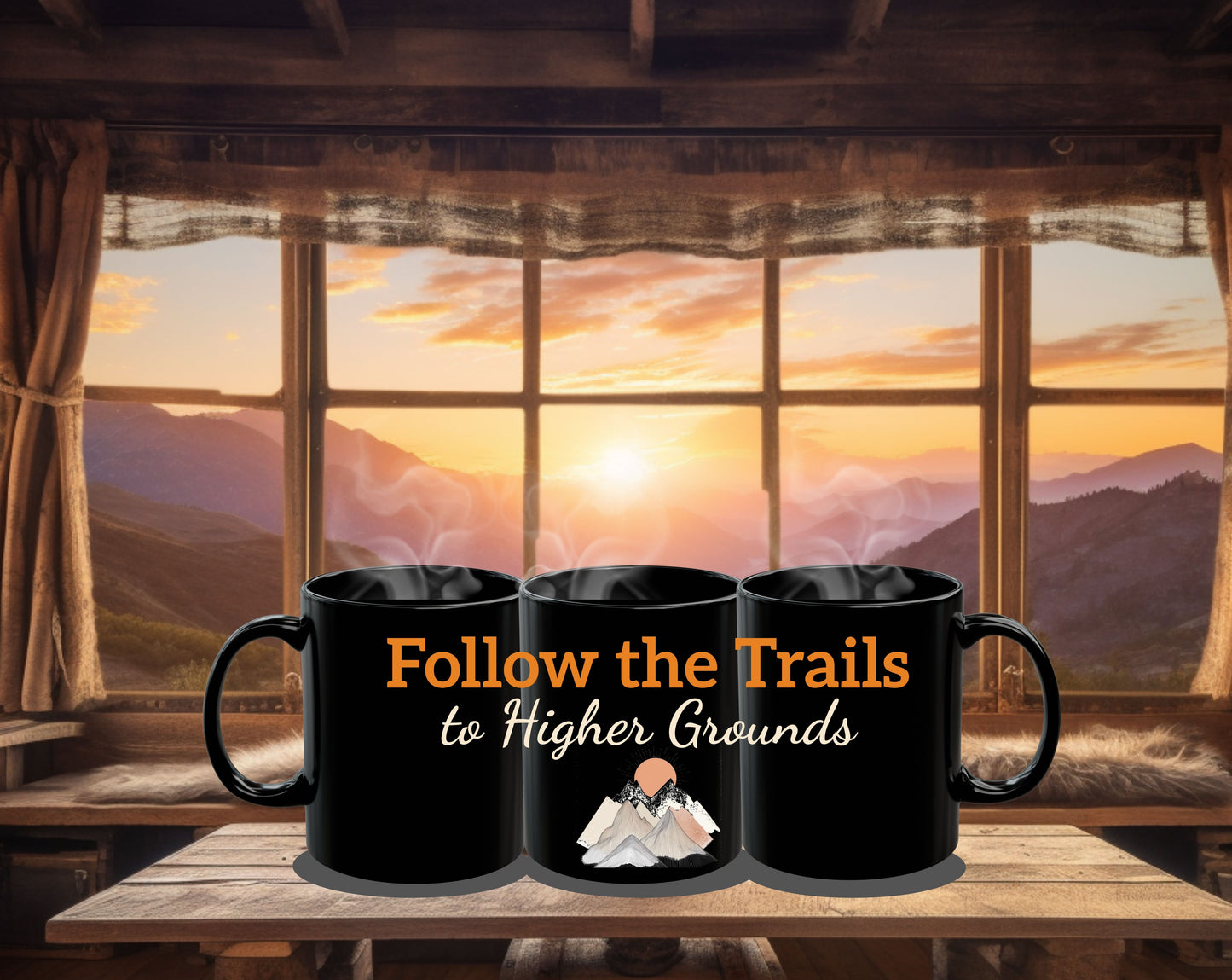 Mystic Mountain Coffee Mug – "Follow the Trails to Higher Grounds" | 11oz & 15 oz