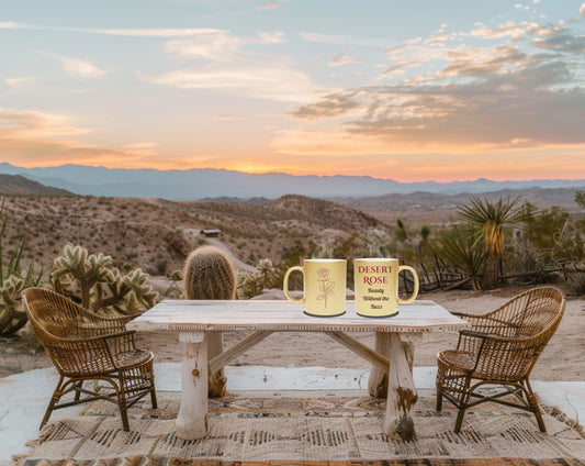 Desert Rose Metallic Decaf Mug – Beauty Without the Buzz - Perfect for Gifts & Occasions