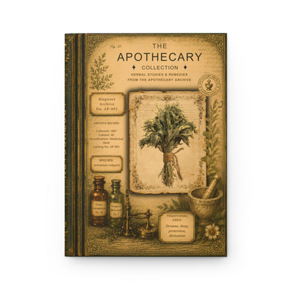 Mugwort Journal, Personalized Herbal Journal, Apothecary Notebook, Botanical Writing Journal, Dark Academia Gift