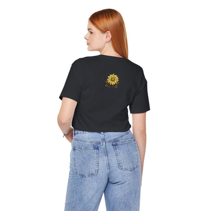 Stand Tall Sunflower T-Shirt – Inspirational Boho Tee with Front & Back Design | Follow the Light Positive Affirmation Shirt