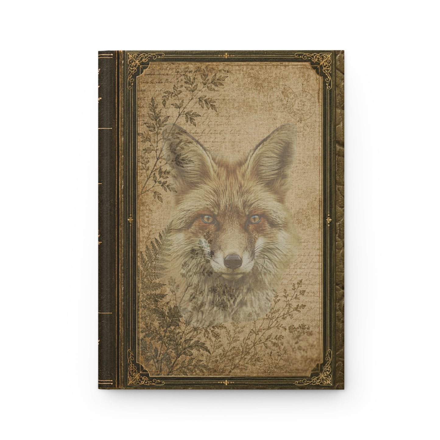 Woodland Fox Journal – Personalized Vintage-Inspired Botanical Hardcover Notebook