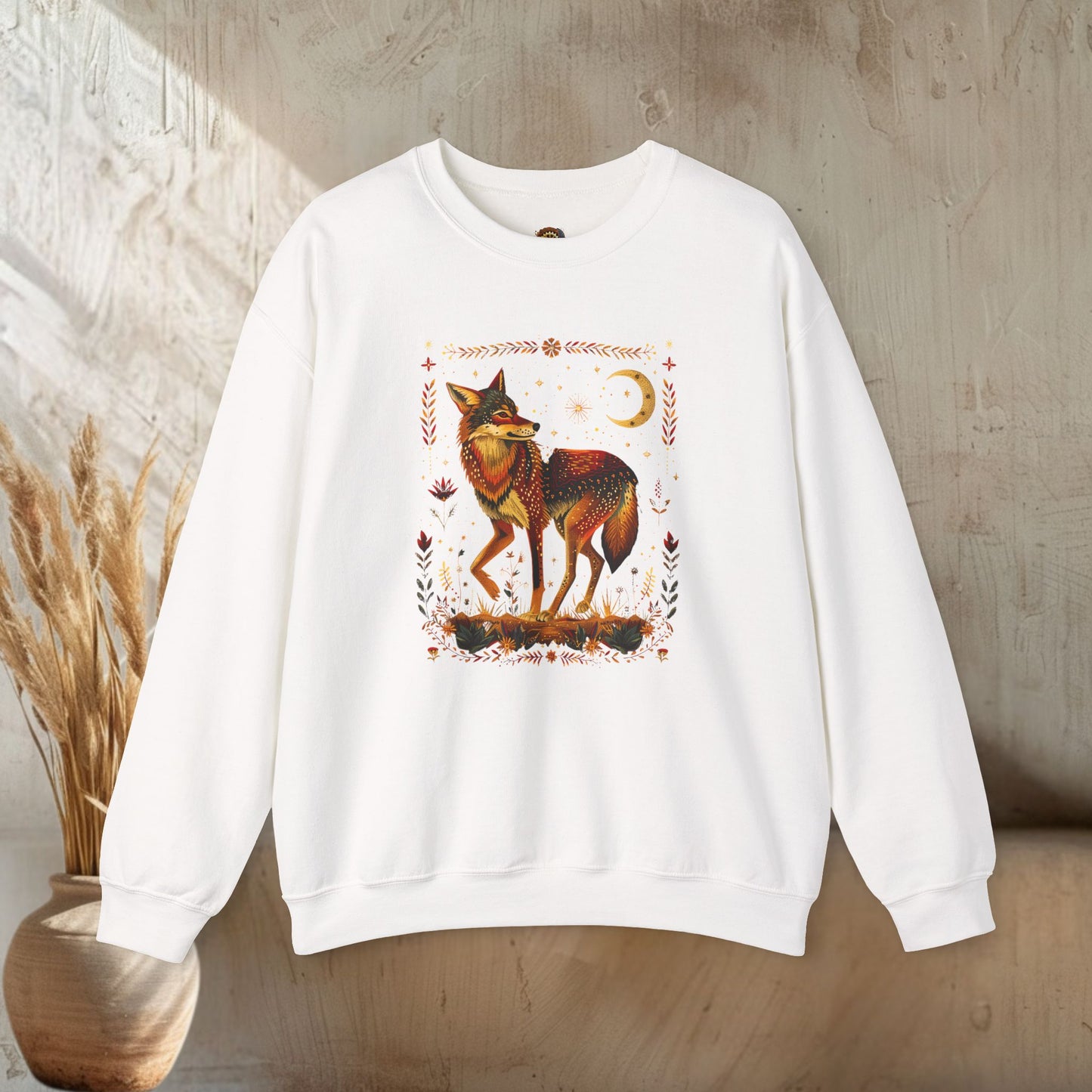 Wolf Spirit (Embroidery Look) – Crewneck Sweatshirt