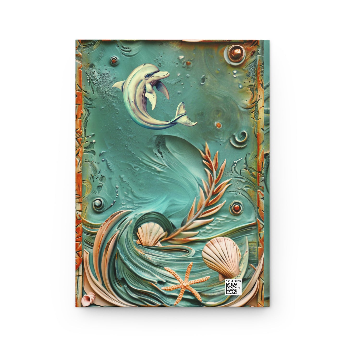 Embossed Look Dolphin Journal – Ocean Fantasy Writing Notebook Gift