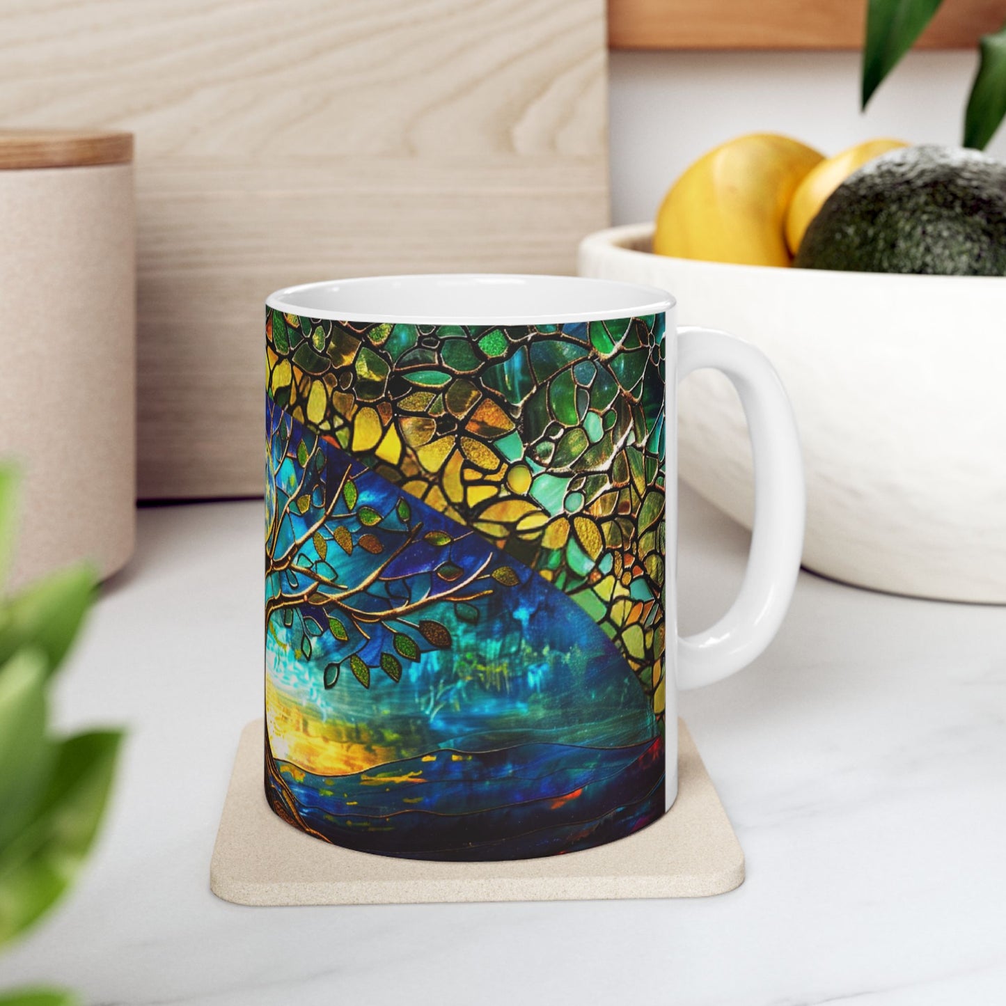 Stained Glass Look Tree of Life – Ceramic Mug