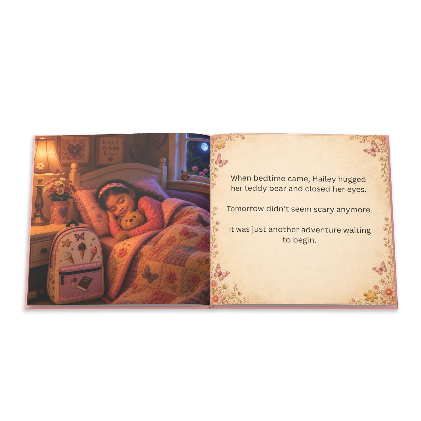 Hailey's 1st Day, Personalized Hardcover Children's Book, Bedtime Story, Steampunk Picture Book, Gift