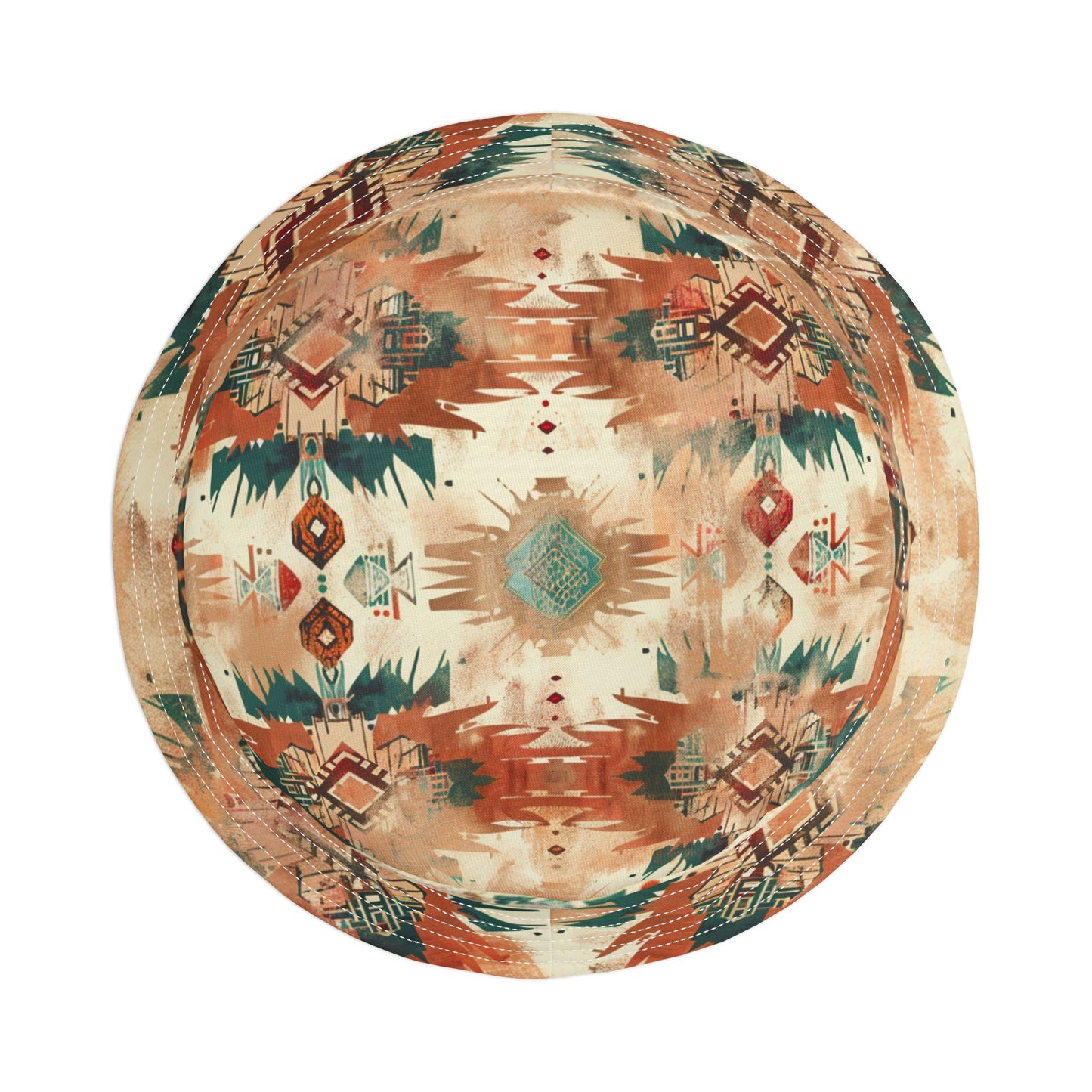 Desert Mirage Bucket Hat – Southwestern Boho Pattern in Clay & Teal | Unisex All-Over Print Hat by Lace & Grit