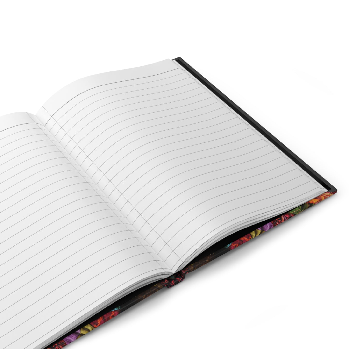 Quilted-Look Sphynx Cat Journal - Fireside Scene, Cozy Cat Lover Gift