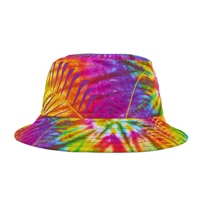Boho Radiance Bucket Hat – Vibrant Rainbow Tie-Dye Pattern | Unisex All-Over Print Hat by Lace & Grit