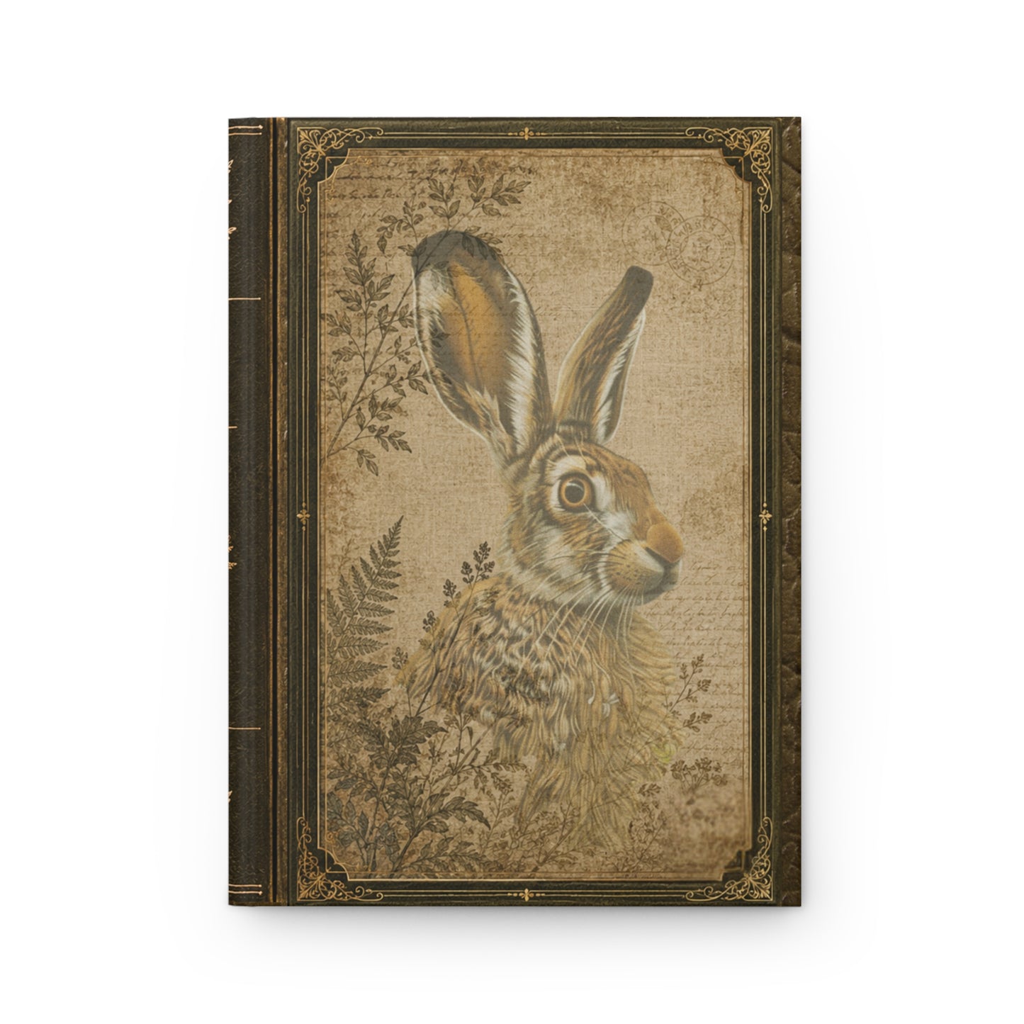Woodland Hare Journal – Personalized Vintage-Inspired Botanical Hardcover Notebook