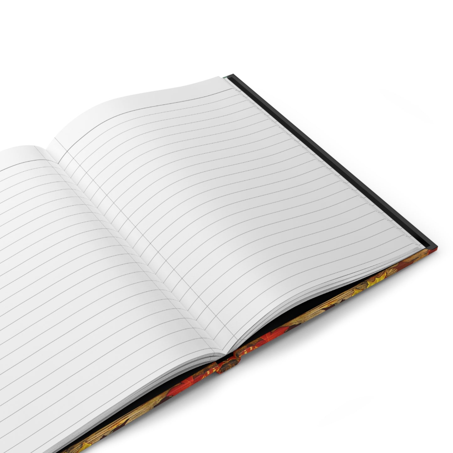 Quilted-Look Calico Cat Journal - Autumn Lantern Scene, Cat Lover Gift