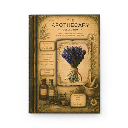 Lavender Journal, Personalized Herbal Journal, Apothecary Notebook, Botanical Writing Journal, Dark Academia Gift