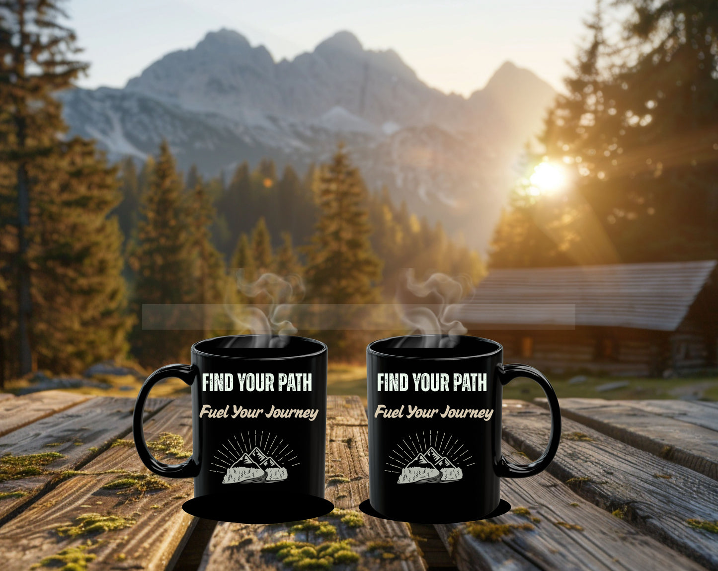 Free Spirit Coffee Mug - Find Your Path Fuel Your Journey - Boho Mountain Mug | 11oz & 15 oz