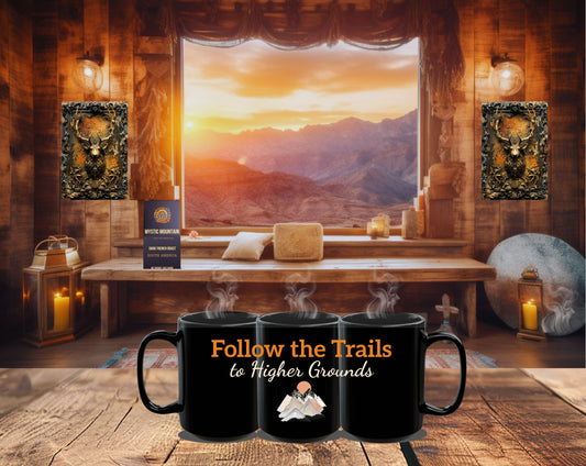 Mystic Mountain Coffee Mug – "Follow the Trails to Higher Grounds" | 11oz & 15 oz