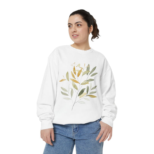 Garden-Inspired Unisex Sweatshirt - Cozy Botanical Design