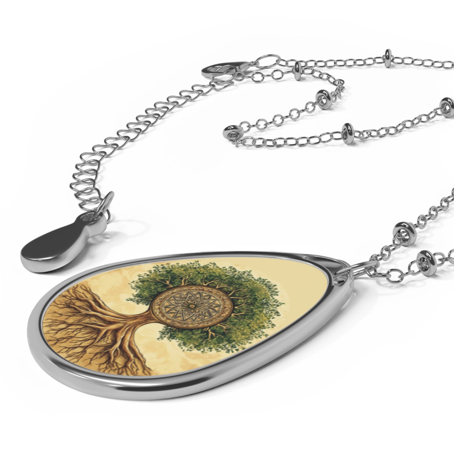Tree of Life Oval Necklace | Inspirational Jewelry, Natural Stone Pendant, Meaningful Gift, Nature Lover Accessories, Reiki Healing