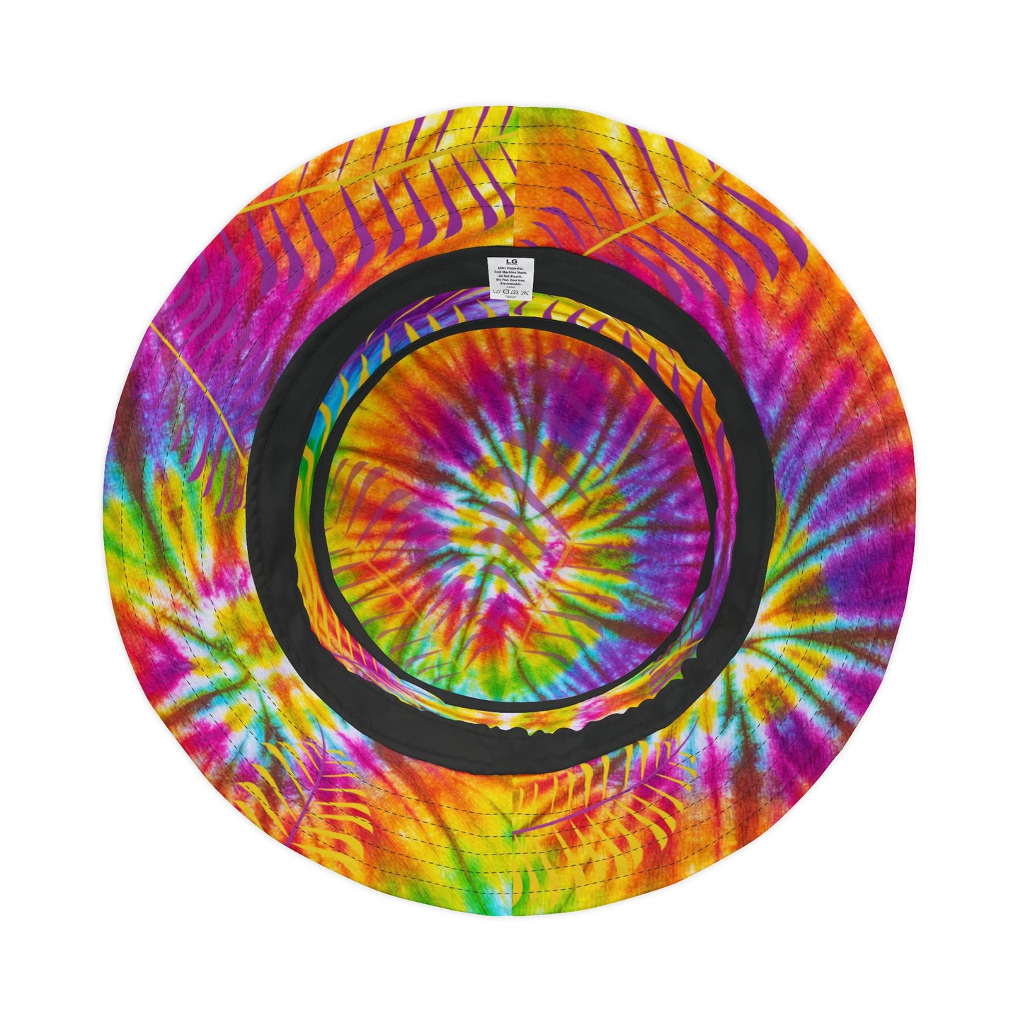 Boho Radiance Bucket Hat – Vibrant Rainbow Tie-Dye Pattern | Unisex All-Over Print Hat by Lace & Grit