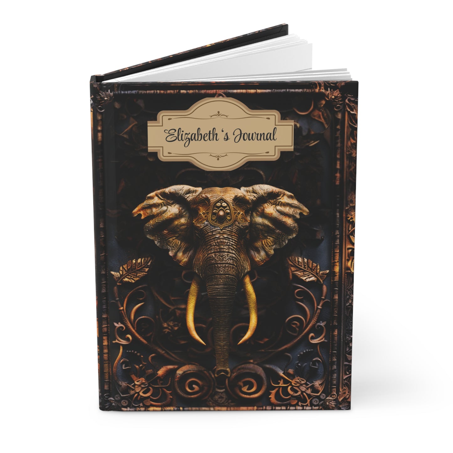 Embossed Look Elephant Journal – Majestic Fantasy Writing Notebook