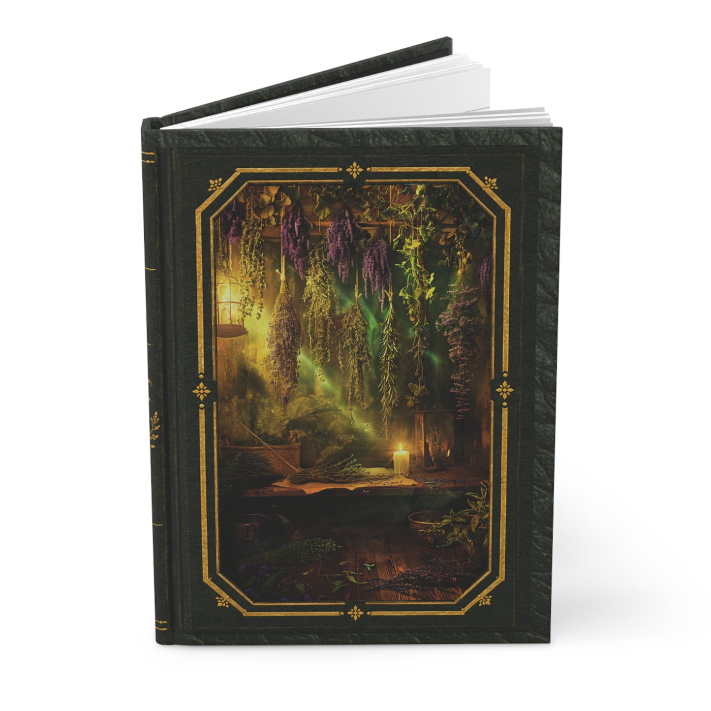 Lavender Drying Room Journal – Personalized Vintage Apothecary Hardcover Notebook