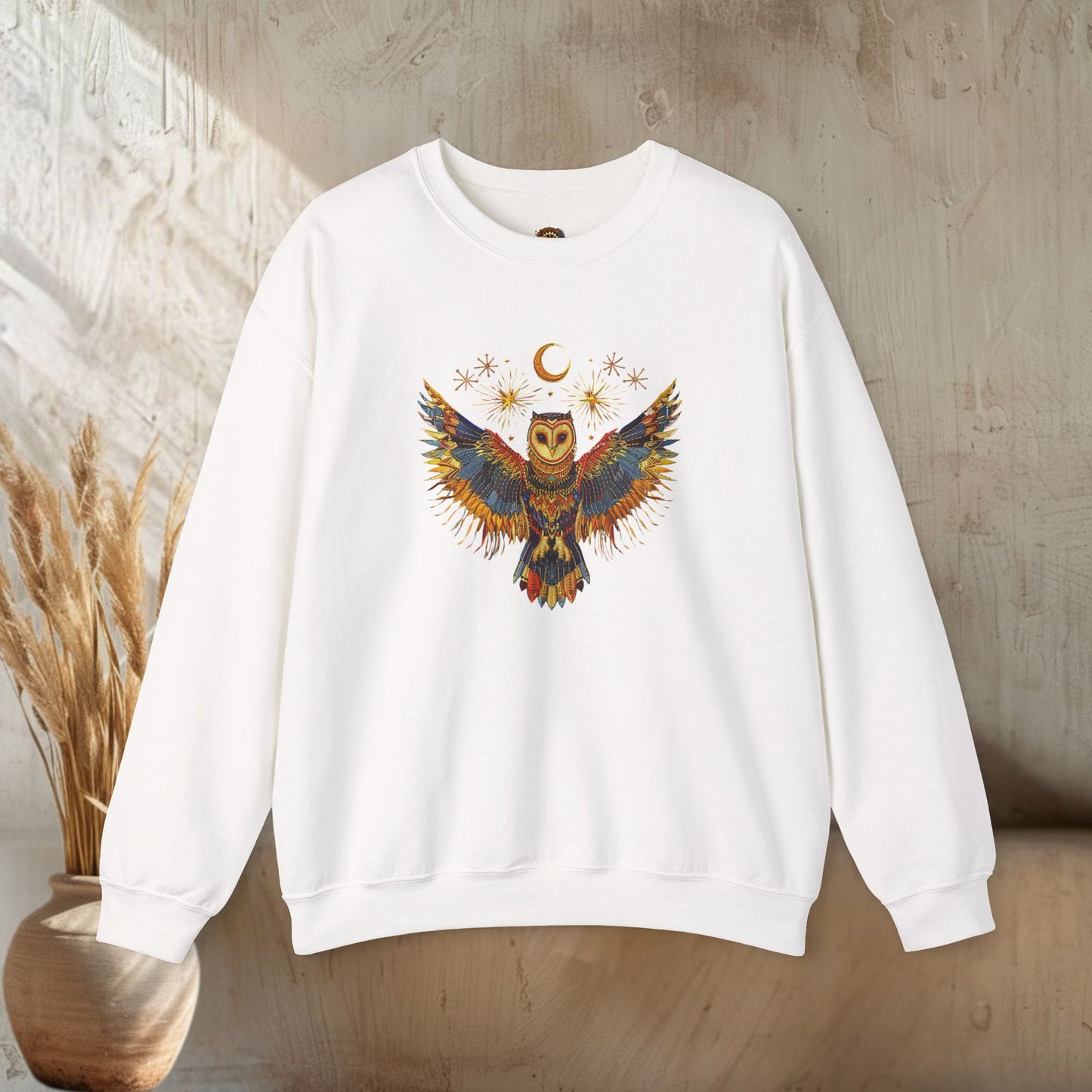 Celestial Owl Wings – Crewneck Sweatshirt