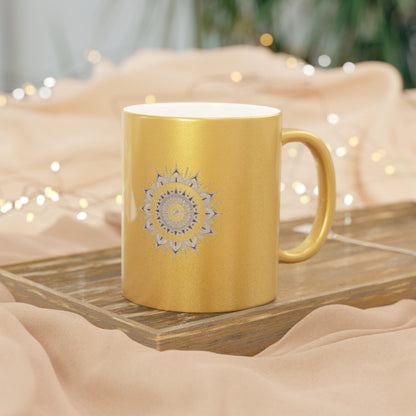 Nomad by Nature, Caffeinated by Choice | Metallic Boho Mug | 11oz & 15oz