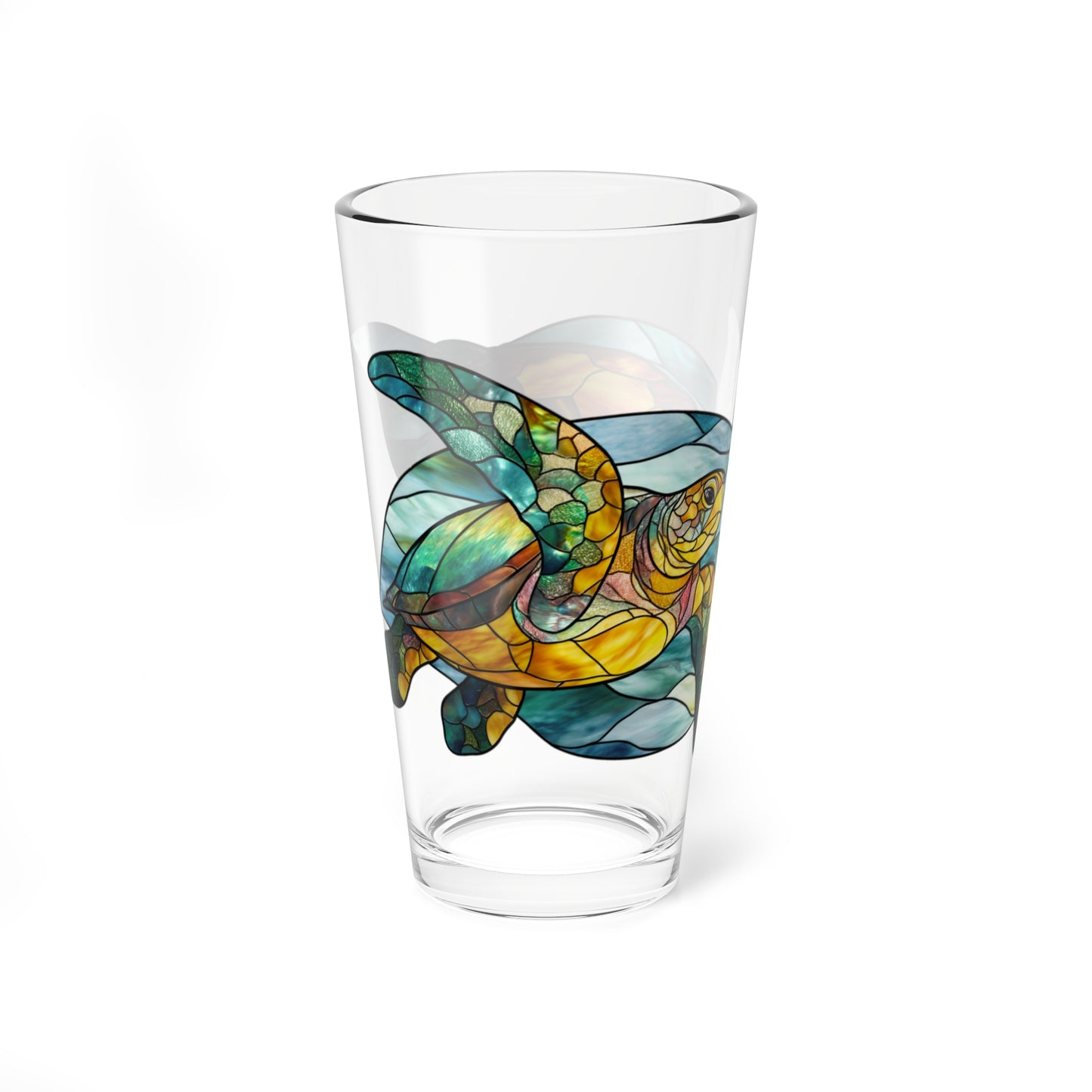 Sea Turtle – Stained Glass Look Mixing Glass