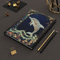 Dolphin Journal – Ocean Fantasy Notebook, Gold Filigree Dolphin Diary, Personalized Hardcover Journal, Coastal Gift for Sea Lovers