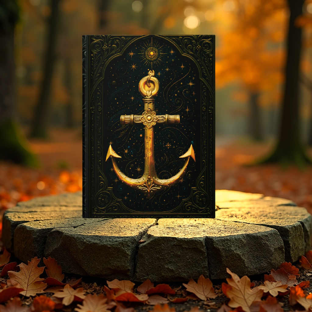 Anchor Wraparound Art, Personalized Back, Notebook, Diary, Writing Journal, Nautical Gift