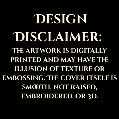 Design disclaimer text on a black background