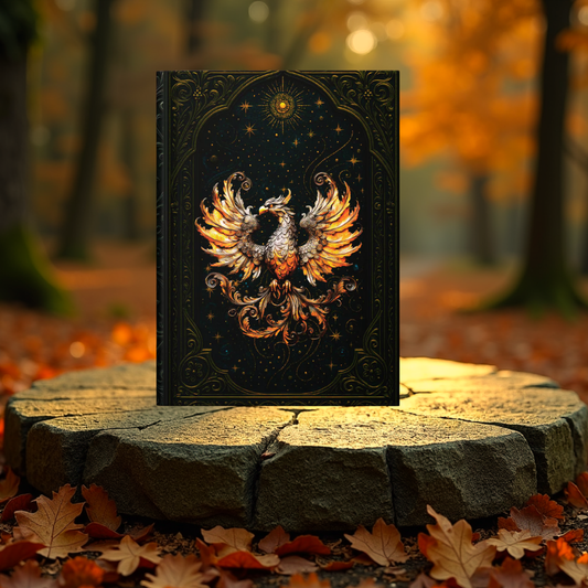 Phoenix Hardcover Journal: Celestial Writing Notebook, Rebirth Symbol, Personalized Gift