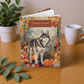 Quilted-Look Husky Journal - Autumn Forest Scene, Dog Lover Gift