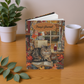 Quilted-Look Scottish Fold Journal - Autumn Study Scene, Cat Lover Gift