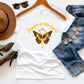 Drawn to the Light Shirt | Celestial Butterfly T-Shirt | Boho Sun Moon Tee | Spiritual Graphic Shirt for Her | Festival Top