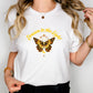 Drawn to the Light Shirt | Celestial Butterfly T-Shirt | Boho Sun Moon Tee | Spiritual Graphic Shirt for Her | Festival Top